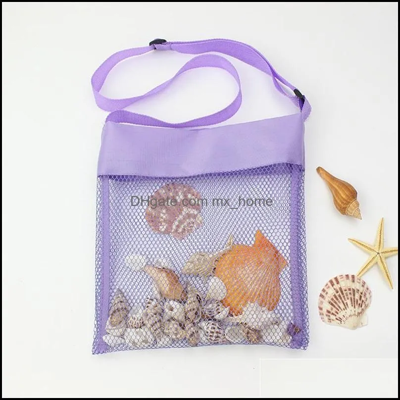 23x23cm amazing item beach mesh bag pouch kid`s children`s fun toys sea shell storage bag beach fun 723 s2