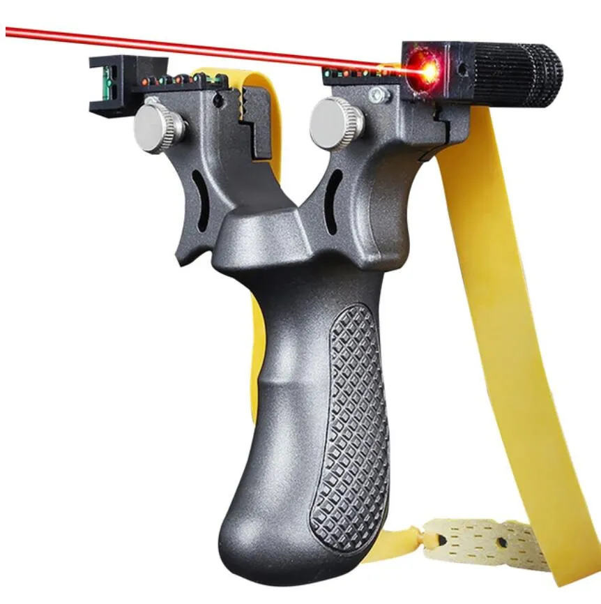 Catapulta de arco de resina de caça ao ar livre de alta precisão estilingue a laser com elástico de borracha Brinquedo de entretenimento esportivo acessórios para jogos