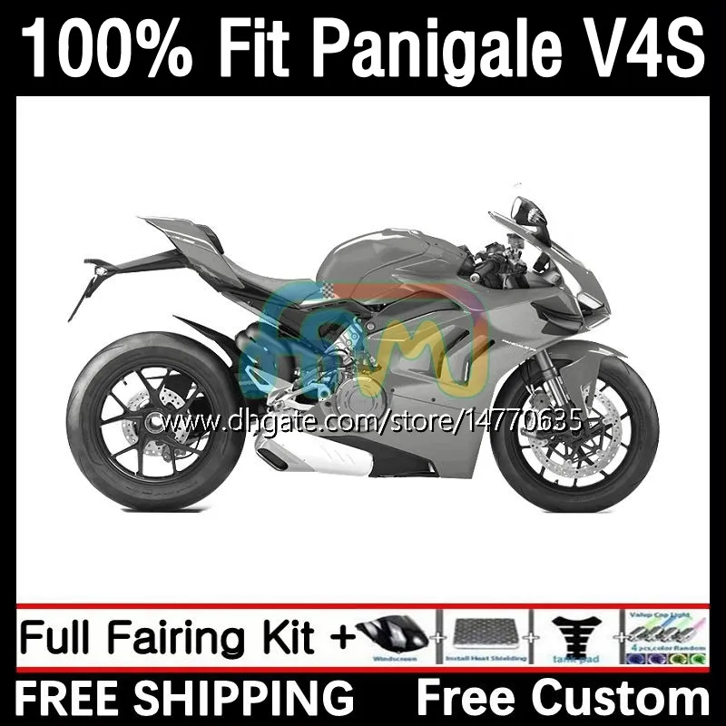 Carene OEM per DUCATI Panigale V 4 V4 S R V4S V4R 18-21 Body Kit 1DH.70 Street Fighter V4-S V4-R V-4S 2018 2019 2020 2021 V-4R 18 19 20 21 Injection Mold Carrozzeria grigio lucido