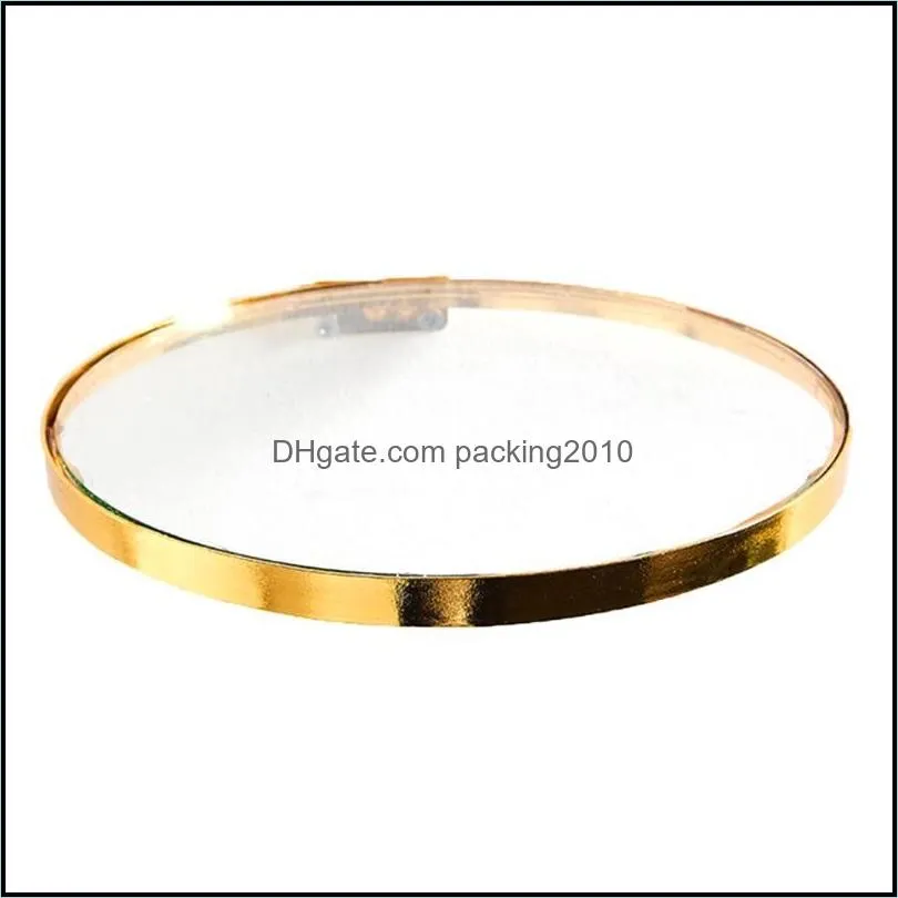 Other Home Decor Wall Hanging Shelf Round Gold Glass Storage Shelves For Bedroom Office Po Frames Collectibles Rack