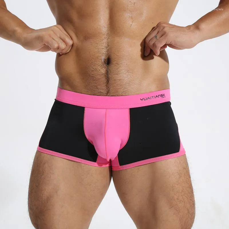 Mutande Mens Boxer Pantaloncini intimo sexy Hit Color Uomo Cueca Calzoncillos Hombre Regali per uomo Mutande