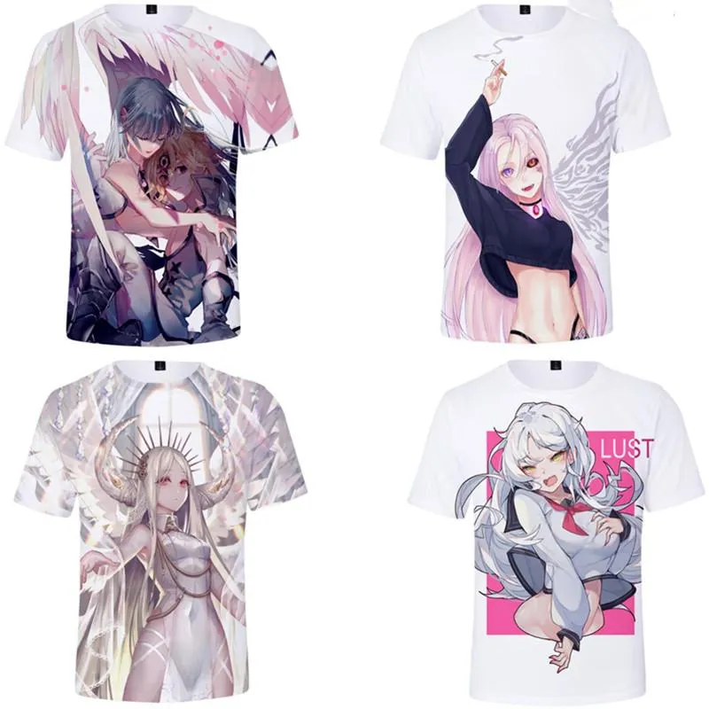 Męskie koszulki anime siedem zabójczych grzechów nanatsu no taizai meliodas tee koszulki 3d nadruk t-shirt krótki rękaw