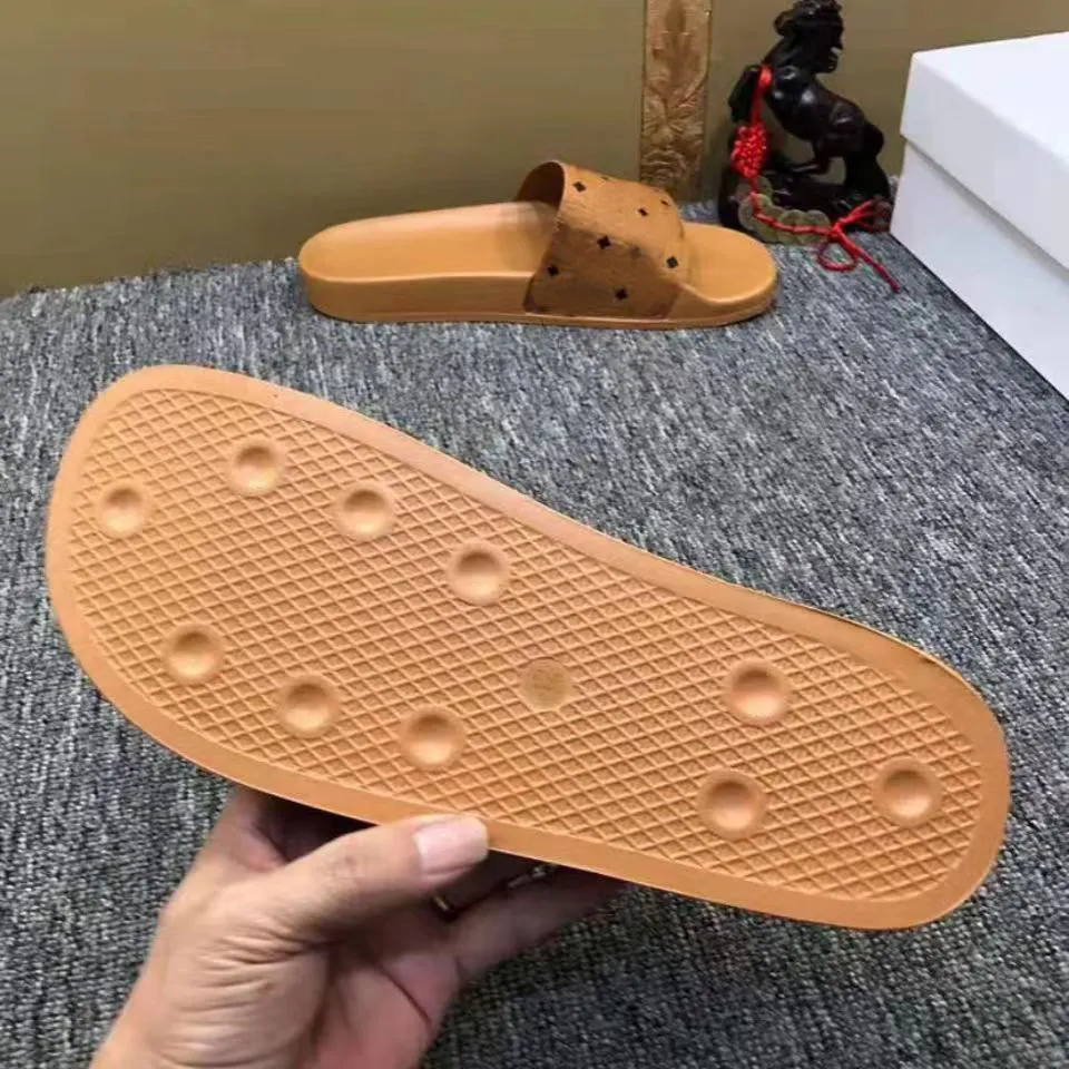 Mens And Womens Printed Slippers All Match Casual Rubber Shading