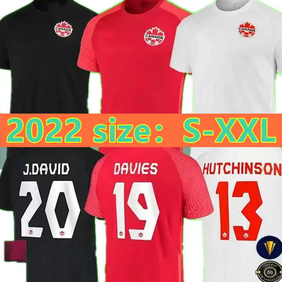 21 22 Canadá Jerseys de fútbol DAVIES DAVID Osorio Hombres Mujer 2021 2022 Equipo nacional local EVSTAQUIO HUTCHINSON CAVALLINI LARIN HOILETT Rojo