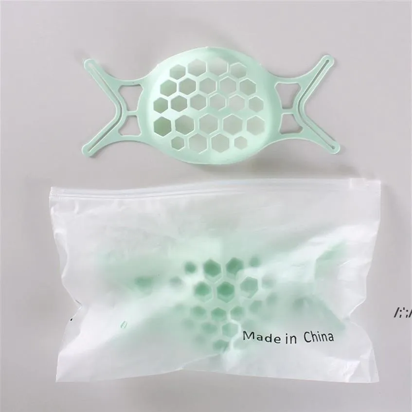 3D Masker Beugel Bescherming Siliconen Stand Gezichtsmaskers Inner Verbeterende ademhaling Soepel Coole Facemask Houder Multi Colors RRA12744
