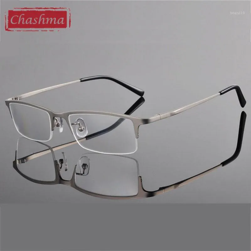 Wholesale- Chashma Titanium Eyeglass Ultra Light Weight Frames Optical Frame Glasses For Men Half Rim Eyeglasses