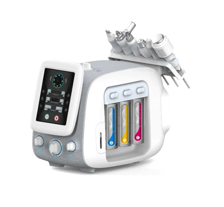 Microdermoabrasão Última versão 6 em 1 plasma oxiidrotérmico bolha face skin hydro spa Removedor de rugas Instrumento de beleza