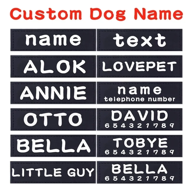 Étiquette autocollante personnalisée en Pu pour collier, 2 pièces, étiquette nominative pour chien de compagnie, 220622