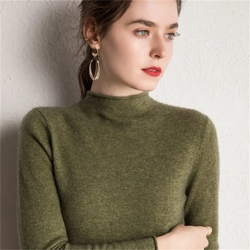 10 Modor Saf Kaşmir Sweaters Kadın Sakiller Moda Kış Jumper'ları Bayanlar Standart Giysiler% 100 Pashmina Örgü 201225