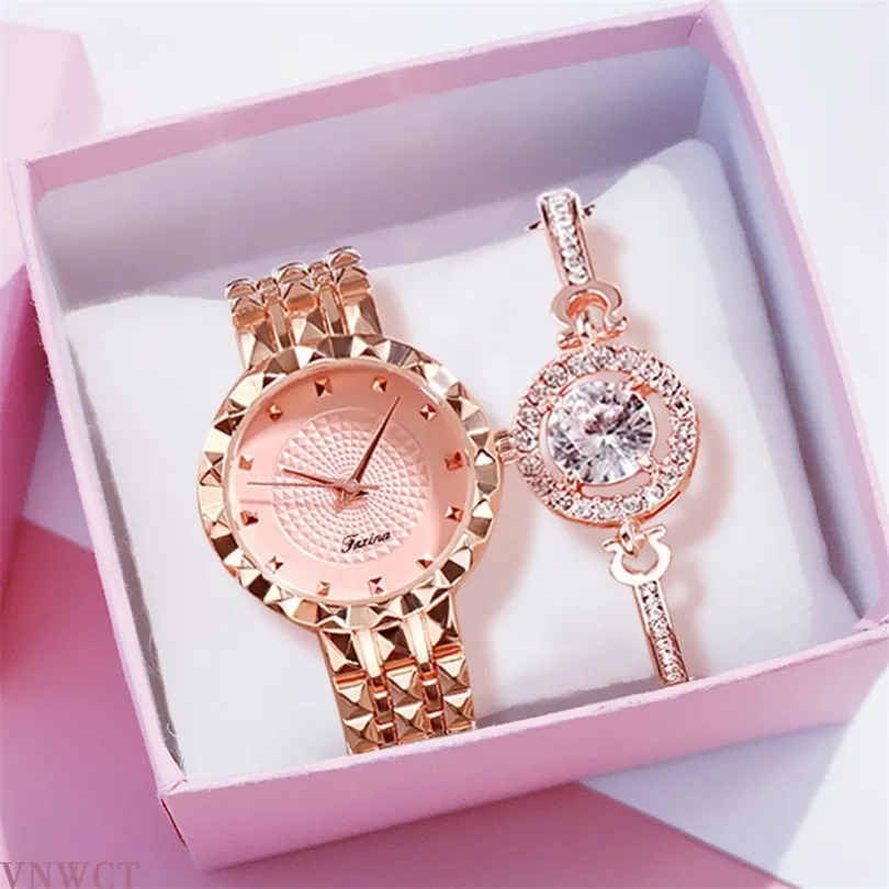 Kvinnor tittar på Armband Ladies Armband Watch Womens Quartz Dress Wristwatch Feminino Reloj Mujer handledsklockor för kvinnor T200420