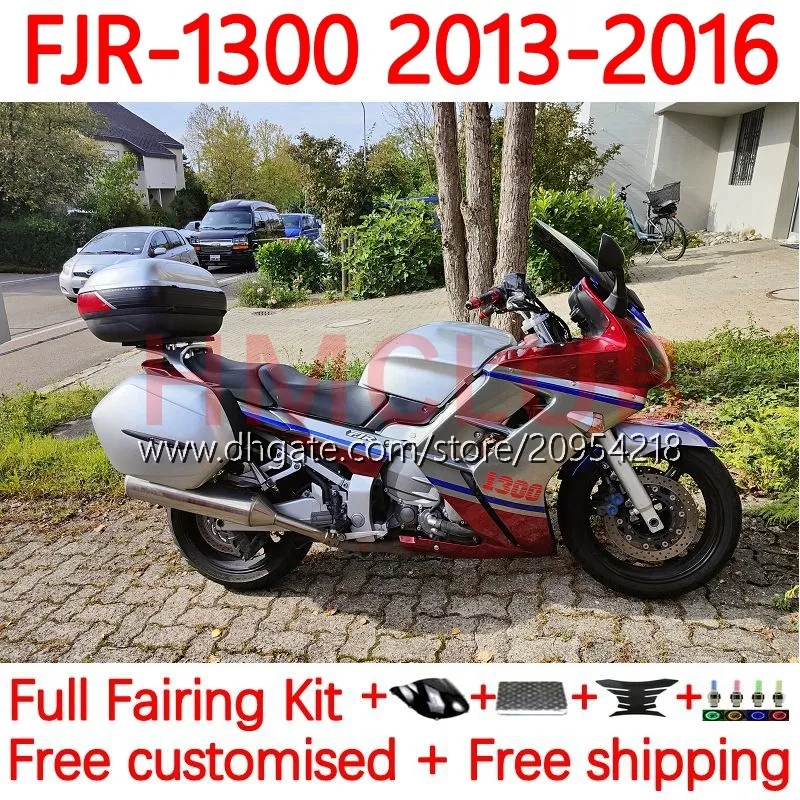 OEM Fairings for Yamaha FJR-1300 FJR 1300 A CC FJR1300A 2001-2016 Moto Body 38NO.99 FJR1300 13 14 15 16 FJR-1300A 2013 2014 2015 2015 Full Bodywork Kit Red Silver Silver