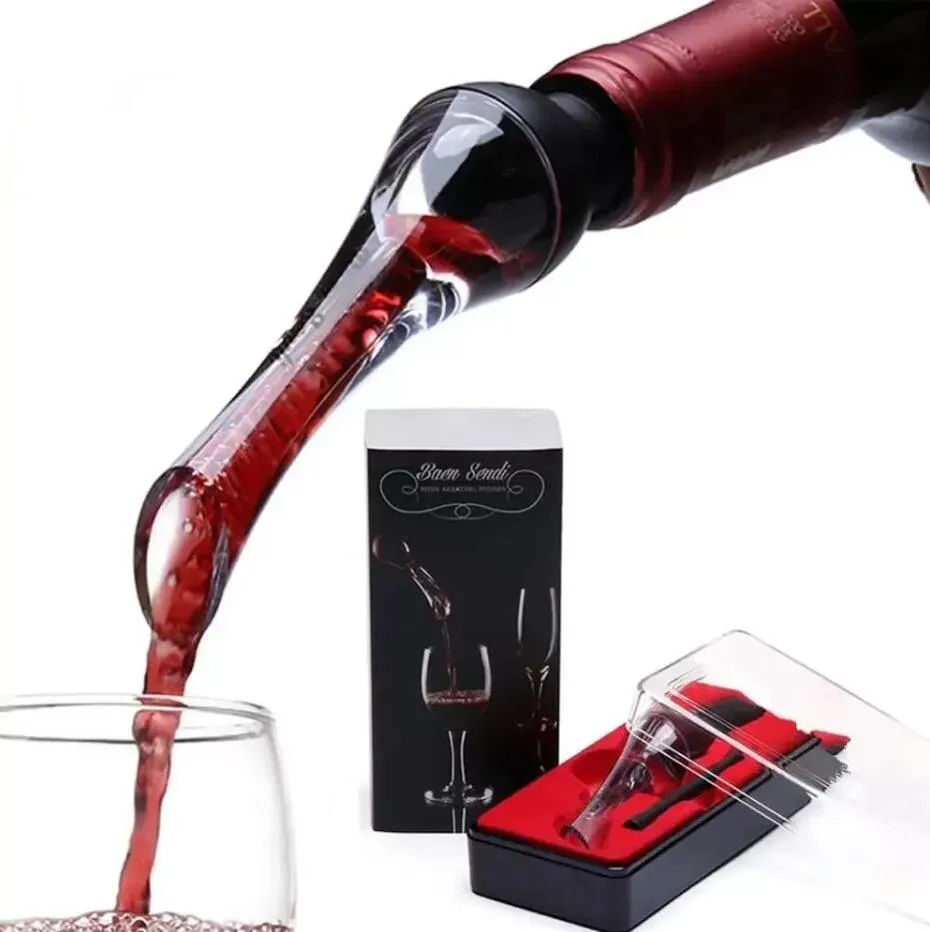 Aérateur à Vin Professionnel En Acrylique - Bec Verseur Sans Goutte - Portable - Pour Dégustation, Fêtes, Cadeau œnologie