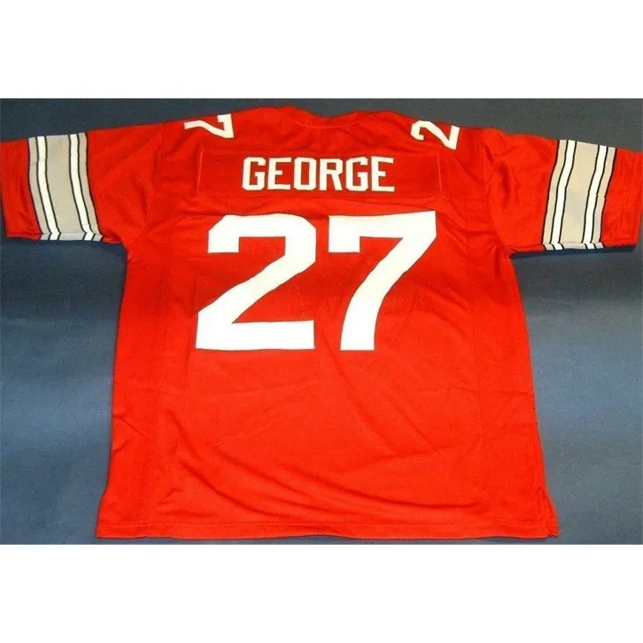 Chen37 Custom Men Youth women EDDIE GEORGE Football Jersey size s-5XL or custom any name or number jersey