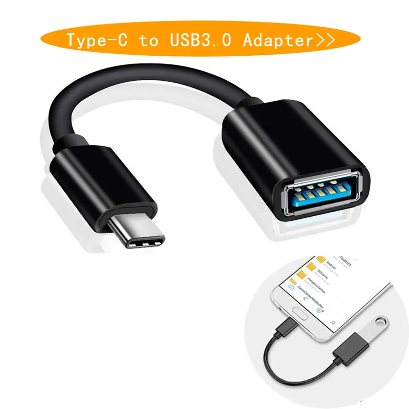 Adaptador OTG tipo C Tipo Cabo USB 3.1 Tipo C Masculino para USB3.0 Um adaptador de cabo de dados feminino 16 cm para o telefone típico universal