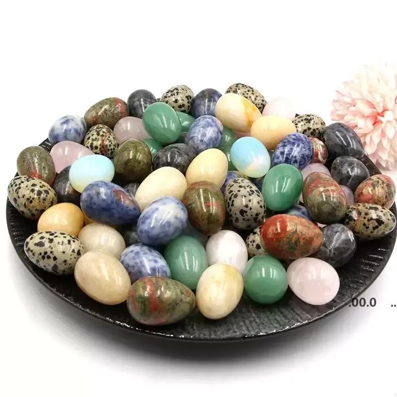 NEW Party Favors Egg Shaped Home Decoration Crystal Gems Chakra Crystal Balancing Col