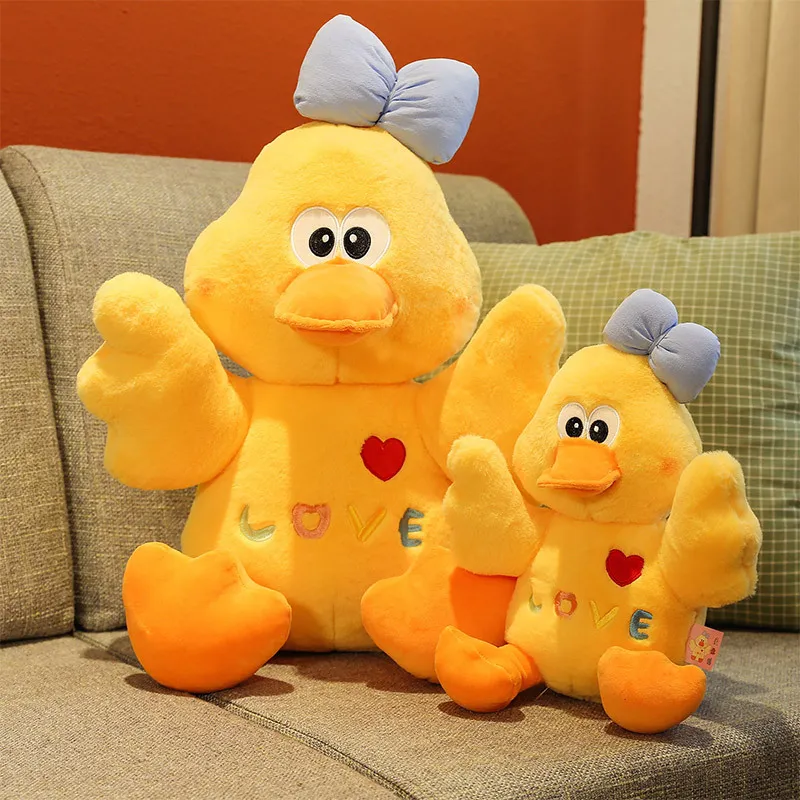 Nouveau canard en peluche poupée câlin canard poupées oreiller cadeau de vacances pour enfants