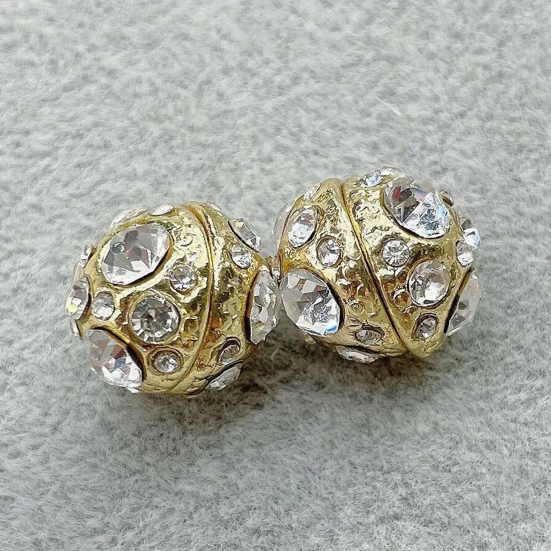 Stud Paire Pas De Piercing Boule Ronde Strass Boucles D'oreilles Magnétiques Pour Femmes Filles Enfants Trou Cristal Oreille Goujons Bijoux De ModeStud Kirs22