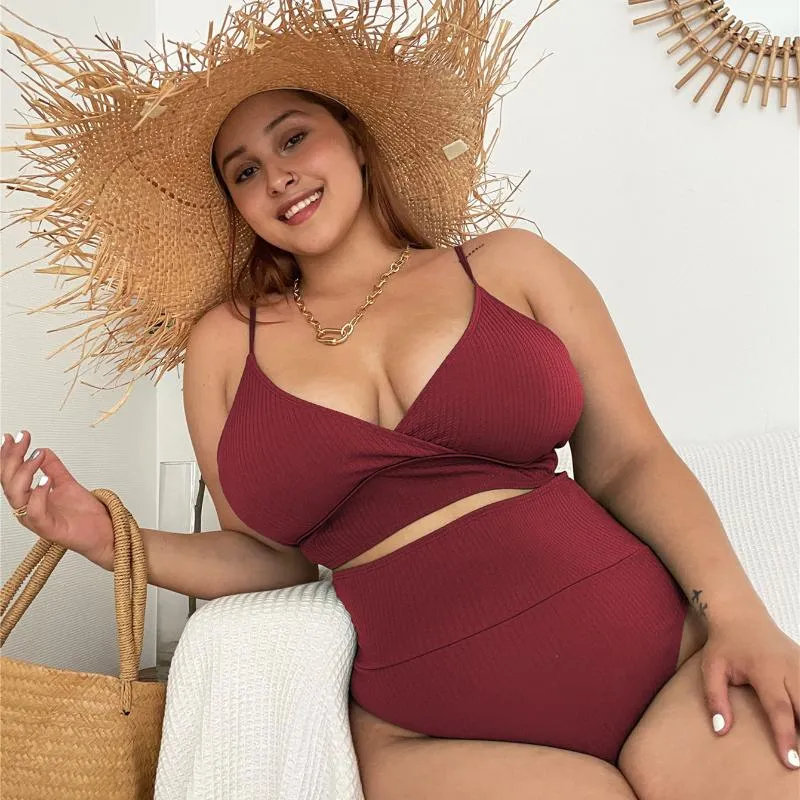 Optimized Product Title: High Waisted Wireless Plus Size Bikini