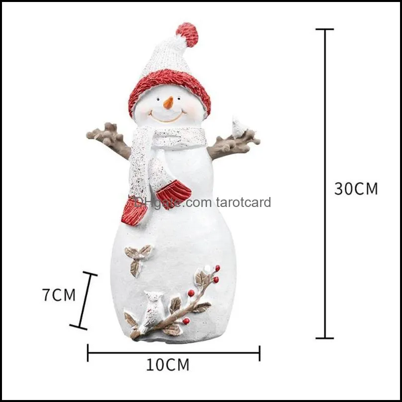 Party Decoration DIY Christmas Snowman Pendant 2022 Resin Doll Year Crafts For Gift Home Decor