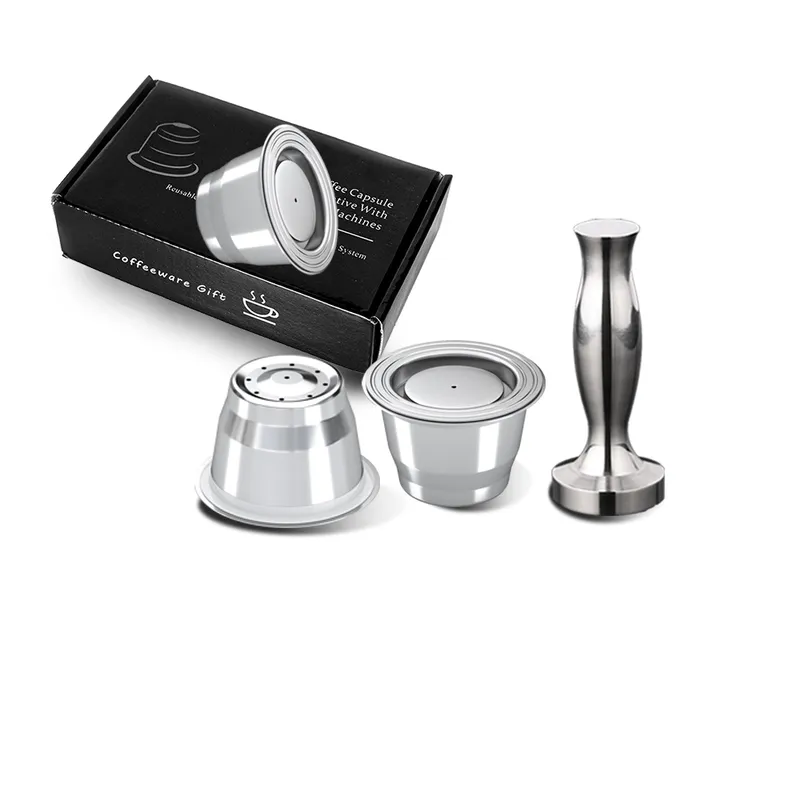 Capsule di caffè riutilizzabile Nespresso Filtri in acciaio inossidabile Riemibile tazza di caffè espresso Fit per Inissia Pixie Maker Machine 220509