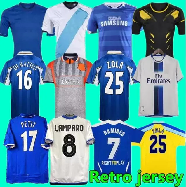 11 12 13 DANGER Maillot de football rétro CFC Lampard Torres Drogba 80 82 94 96 97 98 99 Maillot de football GULLIT Oscar Mata Hughes Terry LOIN TROISIÈME 03 05 06 07 08 COLE ZOLA Vialli