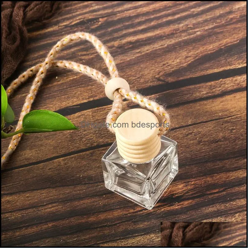 Car scent diffuser bottle auto pendant perfume ornament air freshener for essential oils diffuser fragrance empty glass pitcher