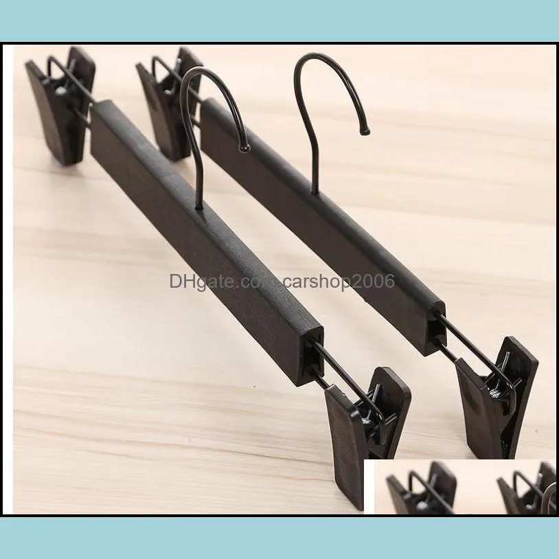 plastic black hanger for lingerie underwear anti-skidding clothing pants skirt clip hangers rack sn3572