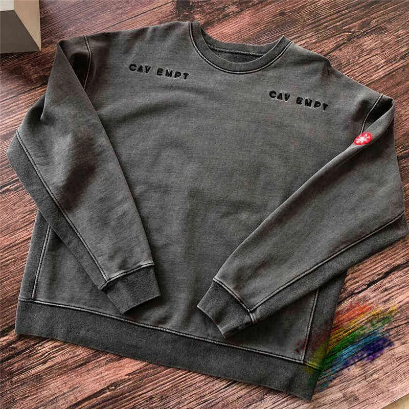 厚いバティックダークグレー Cavempt C.E19AW スウェットクルーネック 