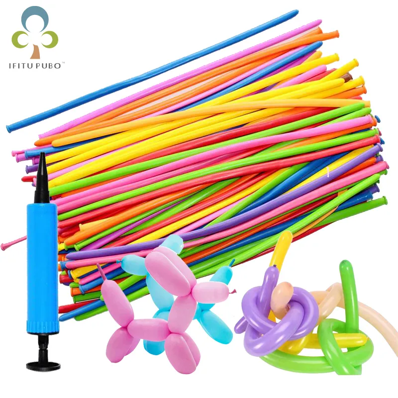 100pcs50Pcs Long Ballon Magique Tissage Ballon DIY Fête D'anniversaire Décoration Ballon Couleur Cérémonie De Mariage Décorations GYH 220815