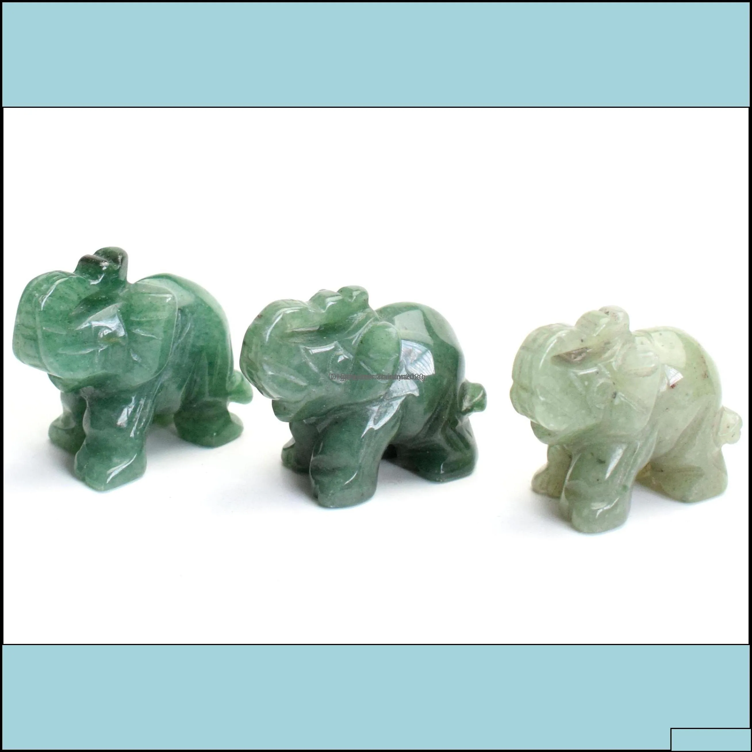 Arts And Crafts Arts Gifts Home Garden 1.5 Inches Small Size Elephant Statue Natural Chakra Stone Carved Crystal Reiki Healing Animal