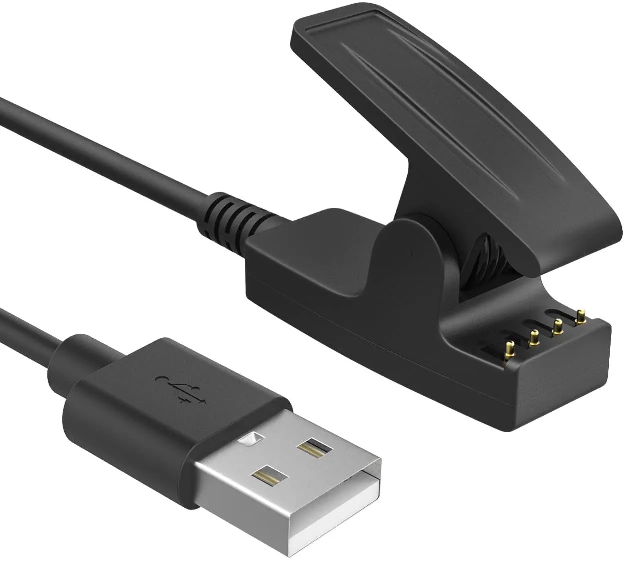Câble de chargeur compatible avec montre intelligente Garmin Forerunner 235/35/35J/64/230/630/645/645 Music/735XT/Vivomove HR/Approach S20/G10/Lily