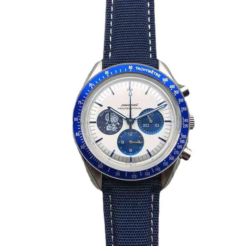 Menwatch ساعات Wristwatch مصمم أزياء Miga التلقائي الميكانيكي متعدد الوظائف ثواني مقاومة للماء مضيئة شريط الفولاذ