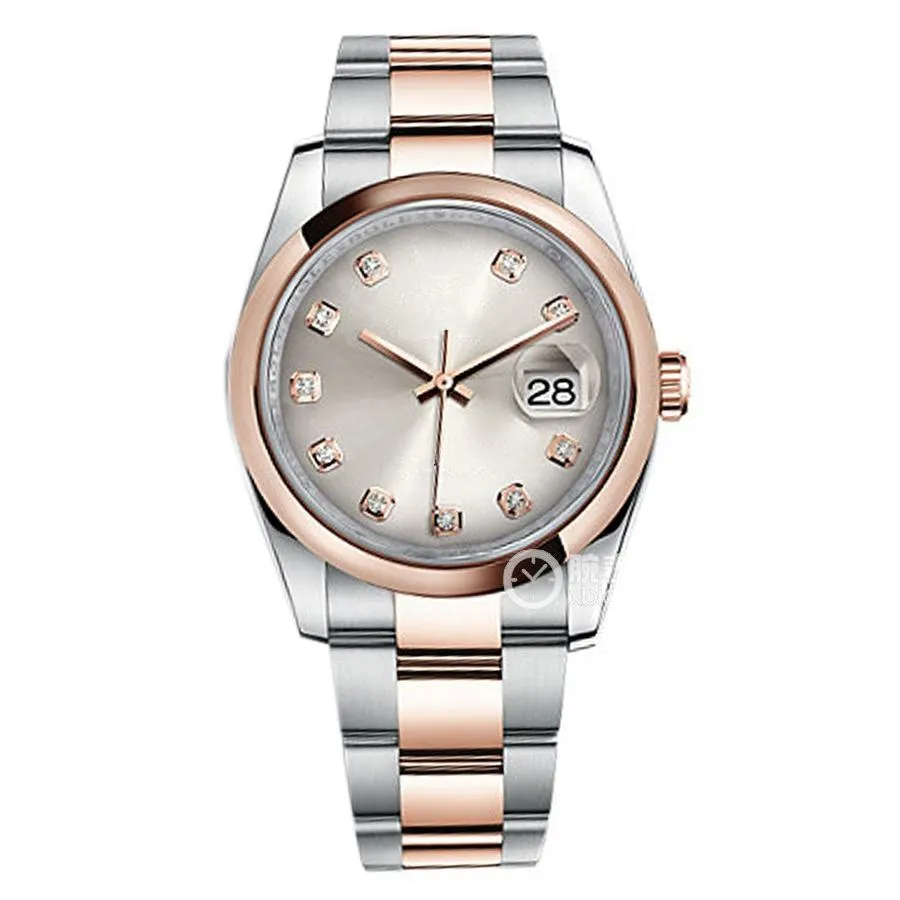 Wysokiej jakości zegarki azjatyckie 2813 Sports Automatyczne zegarek mechaniczny 36 mm różowy tarcza Moda Strap ze stali nierdzewnej swobodne luksusowe zegarki damskie Sapphire Glass M115200-