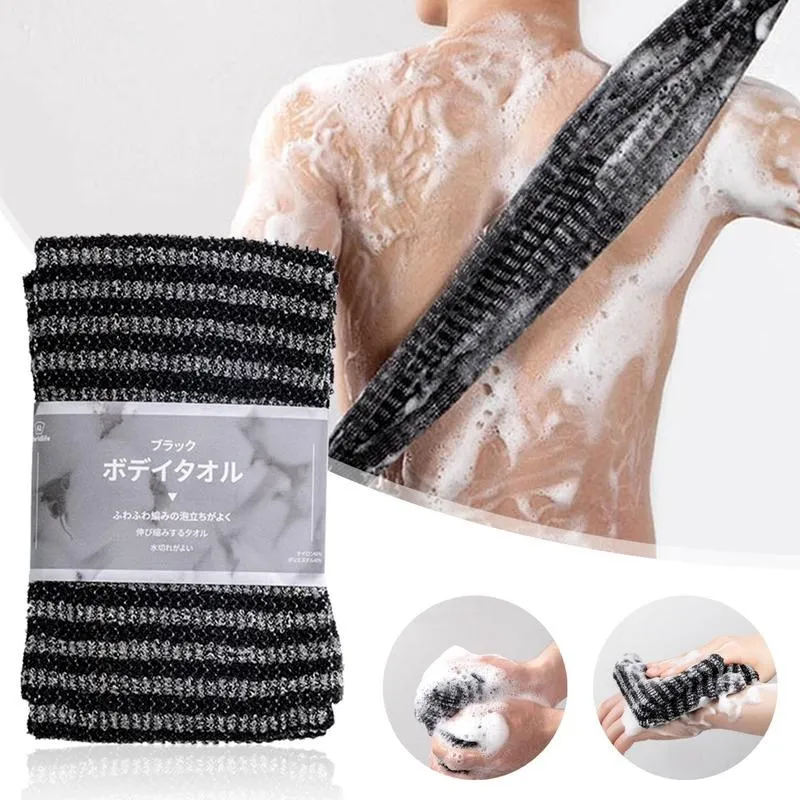 Handdoek Japans wrijven Washandje bad nylon borstel voor achter handdoeken exfoliëren scrub douche spons body badkamer AccessoriestOweltOweltOwel