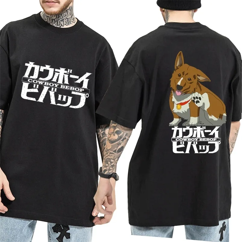 Cooles Cowboy Bebop T-Shirt Männer Frauen Japanisches Anime T-Shirt Teen Trend Hip Hop Schwarz Rundhals T-Shirt Kurzarm Männliche Tops 220708