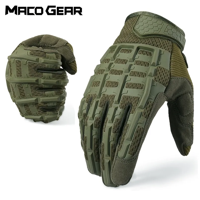 Full Finger Tactical Gloves Camo Army Anti Slip Gear For Outdoor