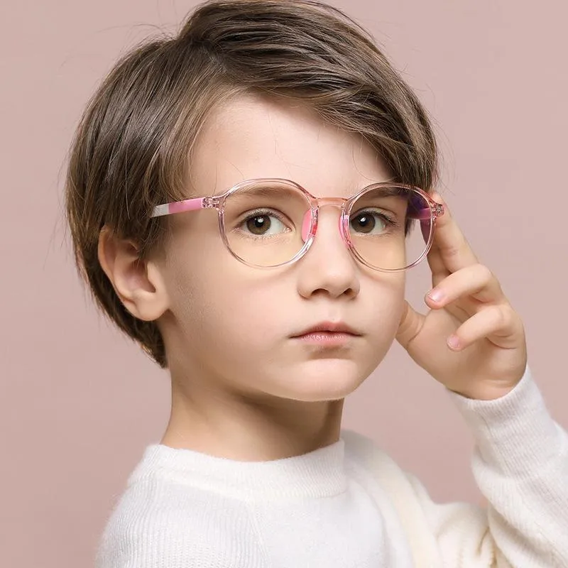 نظارة شمسية الأطفال الأطفال نظارات منع الحجب الأزرق الخفيف لأجهزة الكمبيوتر الخفيفة لوي البنات مصمم العلامة التجارية البصرية الإطار العاكس UV400Sunglasses