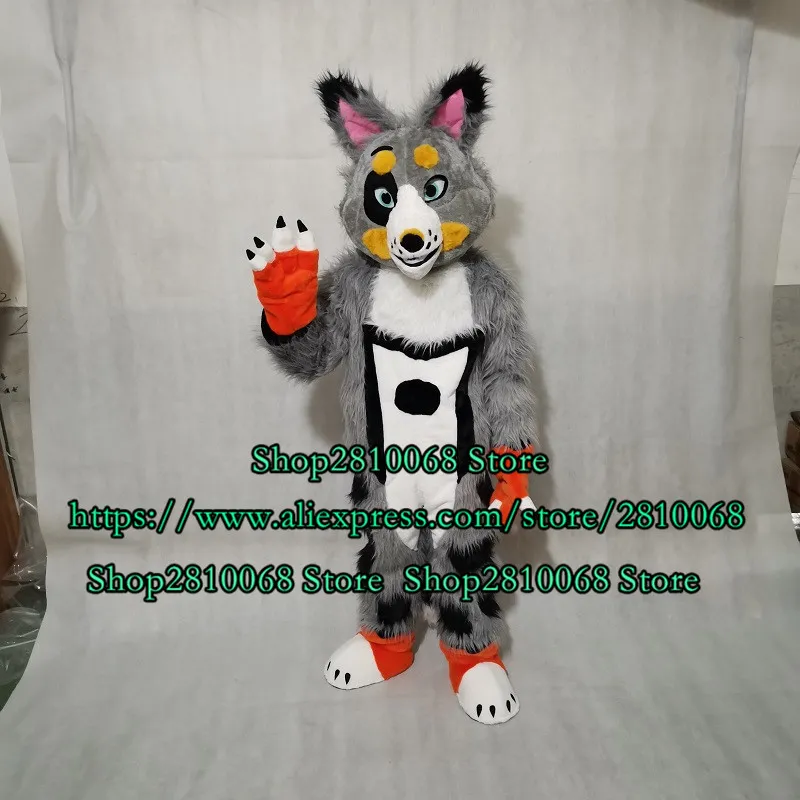 Maskottchen Puppe Kostüm Lange Haare Fuchs Hund Maskottchen Kostüm Pelzige Cartoon Geburtstag Party Fancy Kleid Erwachsene Größe 1147