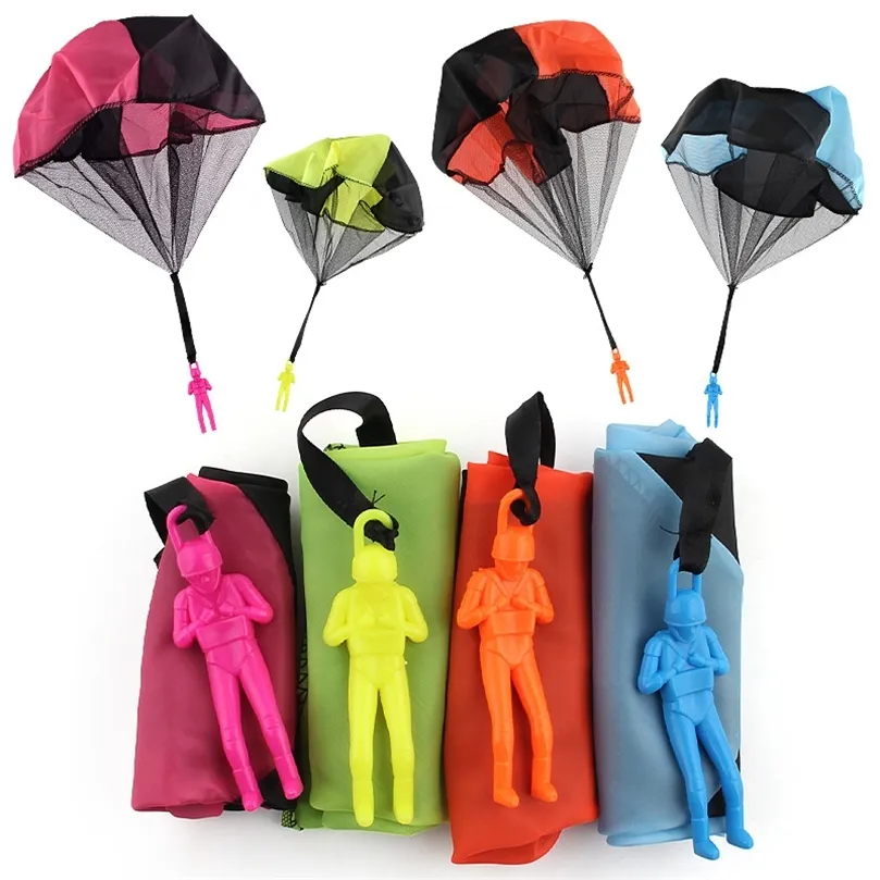5Set Kids Throuthing Parachute Toy для детского образовательного парашюта с фигурой солдат на открытом воздухе Fun Sports Play Game 220621