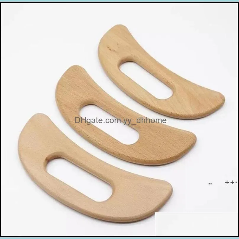 wooden lymphatic drainage massage tool handheld gua sha scraping paddle anti cellulite muscle pain relief paf12130