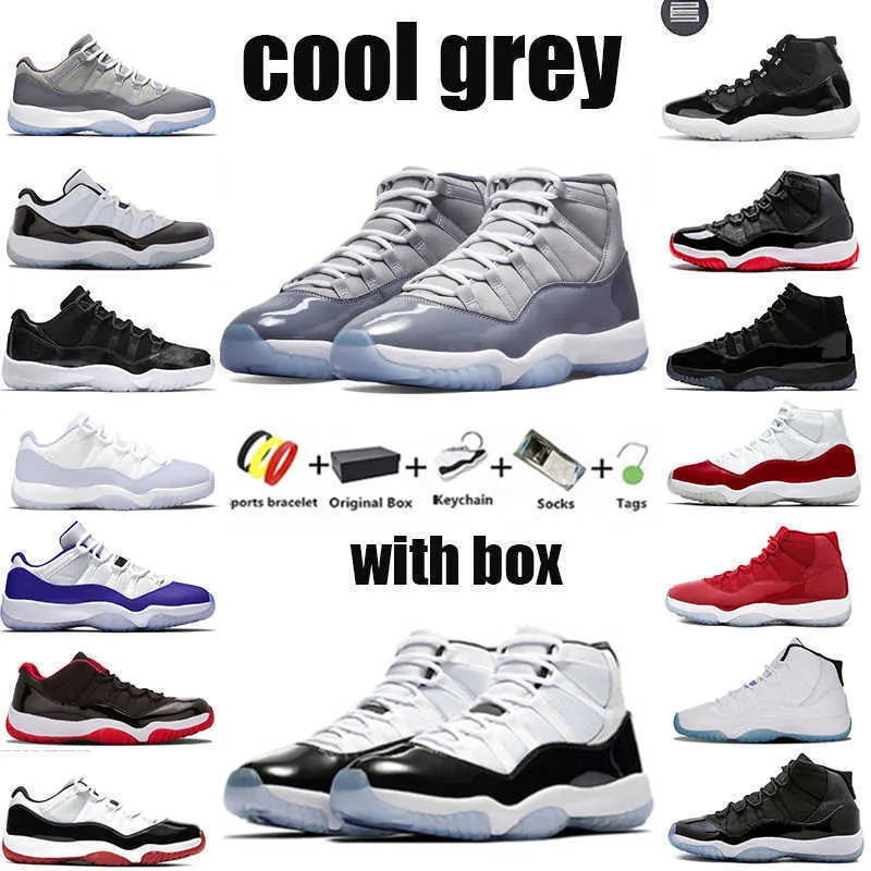 Jumpman 11 Cool Grey Cherry 11s Men Women Basketball Shoes Unc