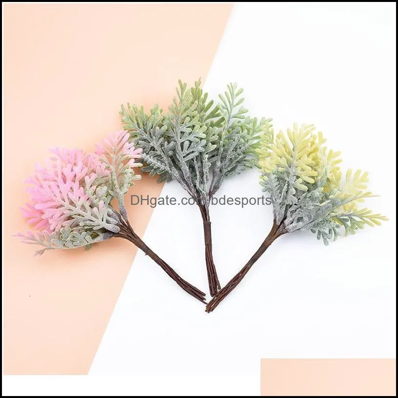 Flores decorativas Guirnaldas Suministros festivos para fiestas Hogar Jardín 10 piezas Jarrones de plantas artificiales para decoración Boda Guirnalda de Navidad Falso G