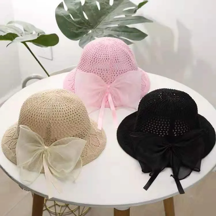 Beanie/Skull Caps Winter Women's Hat Warp Knitted Cotton Linen Woven Bow Sun Leisure Breathable Travel Dome HatBeanie/Skull