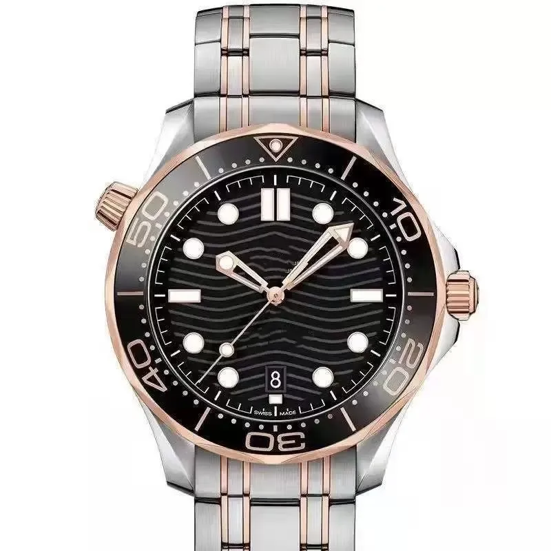 2022 модные деловые мужские механические часы 43 мм многоцветный циферблат с ремешком из нержавеющей стали водонепроницаемые часы высокого качества Sapphire Fold250J
