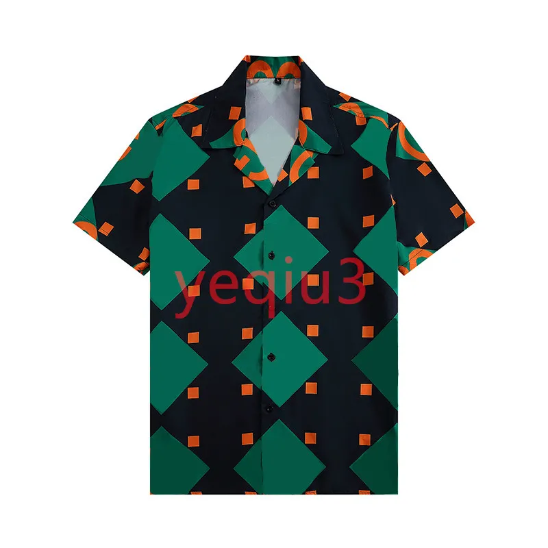 Herren Casual Kurzarm Beach Style Stitching Buntes klassisches Business-T-Shirt Button Revers Slim Fit Qualitätshemden Sommerurlaub Plus Size Sss Ykb0