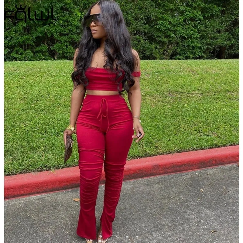 Red off shoulder top outfit hotsell