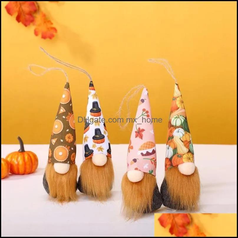 other festive fall decor thanksgiving maple leaf pumpkin hat thanksgiving gnomes doll plush toys for tree gifts set to friends mxhome