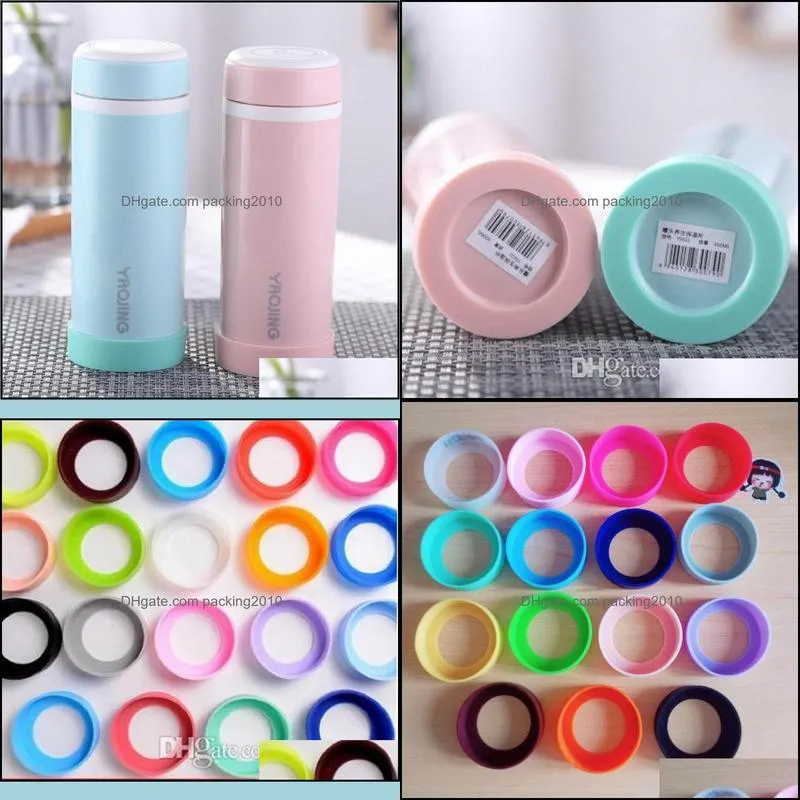 High Quality Bottom Protective Cover Cap rubber Cup Sleeve silicone Coasters for Vacuum Insulated Stainless Steel Travel Mug Water