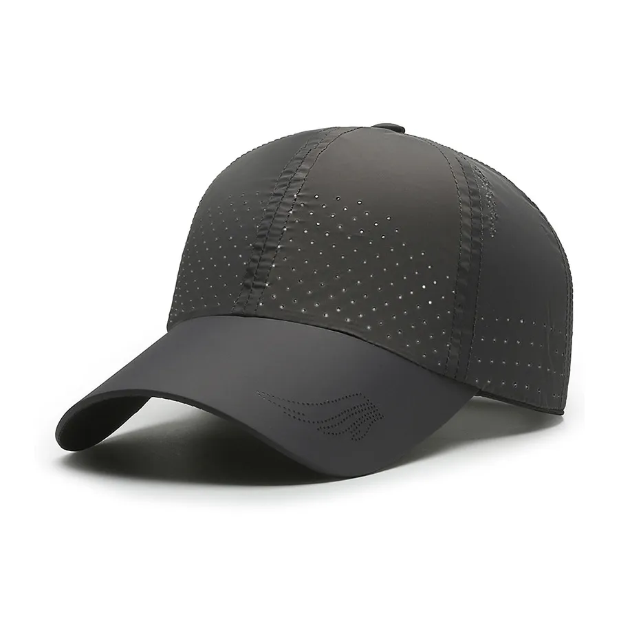 Quick Drying Hollow Design Non Adjustable Baseball Cap For Men And