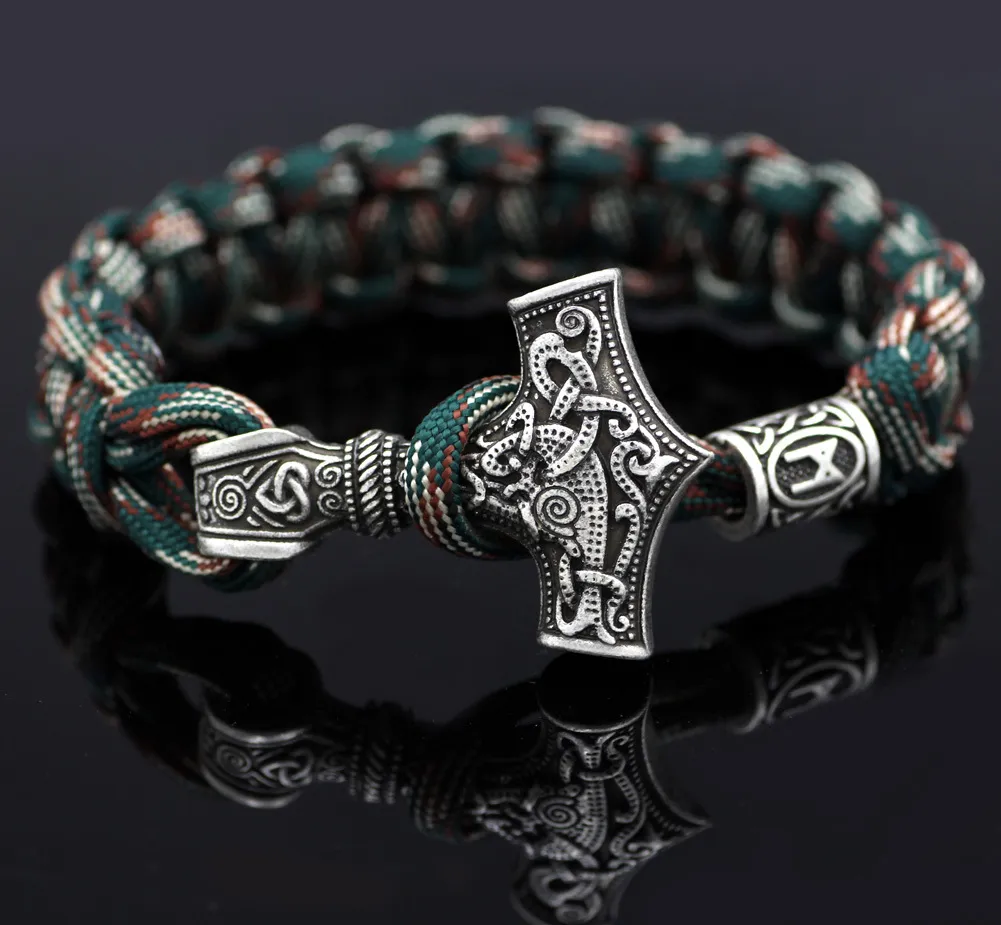 Fashion Viking Quake Camouflage Woven Bracelet Men's Irish Ornament Factory Wholesale